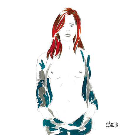 dessin académique, lingerie, culotte, dessin nu, Didier Martin, Lausanne